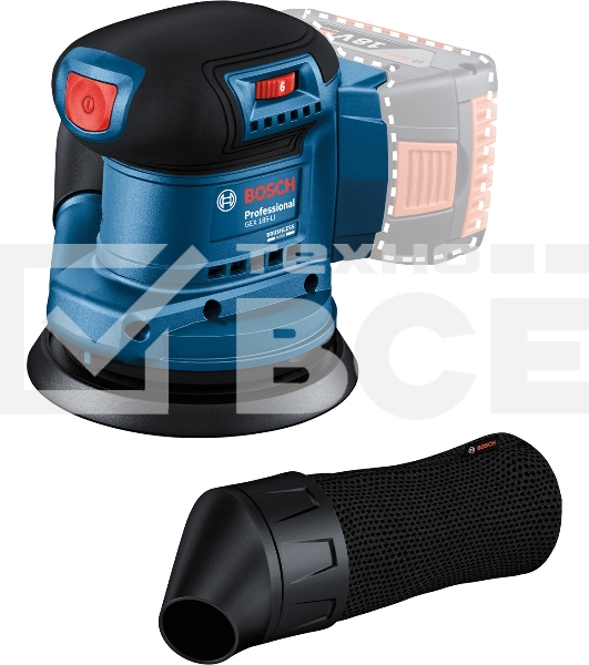Эксцентриковая шлифмашина Bosch GEX 185-LI аккум. (06013A5021)