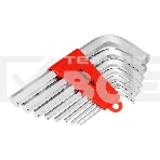 Набор ключей имбусовых Matrix HEX, 2–12 мм, CrV, 9 шт., короткие, сатин., фото6