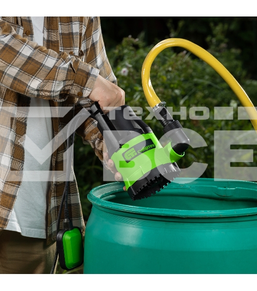 Дренажный насос Сибртех для чистой воды СДН300-5 300 Вт напор 65м 6500 л/ч