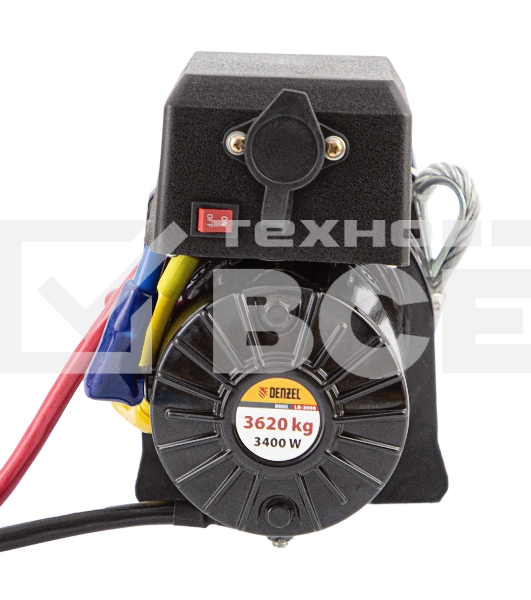 Лебедка автомобильная электрическая LB- 3000, 3,6 т, 3,4 кВт, 12 В// Denzel