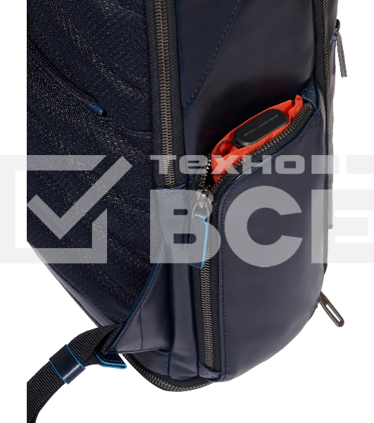 Рюкзак мужской Piquadro Blue Square CA6592B2BM/BLU2, кожа, темно-синий