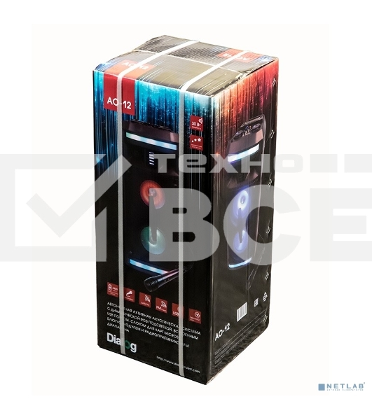 Караоке с микрофоном Dialog Oscar AO-12 1.0, 30W RMS, BT+FM+USB+SD+LED