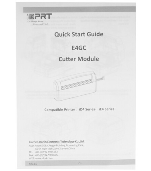 Модуль отрезки этикеток iDPRT ASSY: iD4, iE4 Cutter Module Guillotine Type