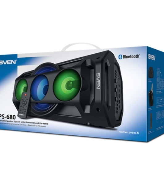 Колонка портативная SVEN АС PS-680 черный 65W 1.0 BT
