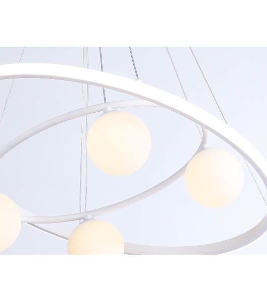 Светильник Ambrella light FL66321/1+4 WH белый 69W 3000K-6400K+G9/4 D600/400*1200 (ПДУ ИК)