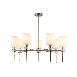 Люстра Ambrella light LH72373/7 DBS/WH темная латунь/белый E14/7 max 40W D840*720