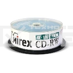Диск CD-RW Mirex 700 Mb, 12х, Cake Box (25), (25/300), фото 1