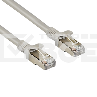 Патч-корд Exegate FTP-RJ45-RJ45-C5e-CU-0,5M-GY, FTP, cat.5e, 0.5м, медь, серый
