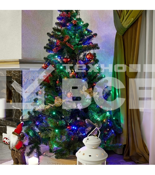 Гирлянда «Твинкл-Лайт» 20 м, темно-зеленый ПВХ, 160 LED, цвет мультиколор