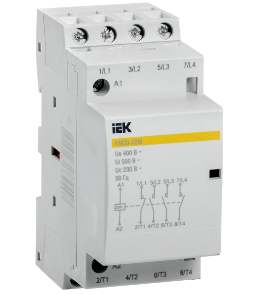 Контактор модульный КМ20-22М AC IEK MKK11-20-22