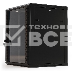 Шкаф настенный Hyperline TWB-1866-GP-RAL9004 19-дюймовый (19