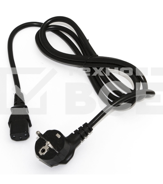 Кабель питания компьютера Hyperline PWC-IEC13-SHM-3.0-BK (Shucko+C13) (3x1.0), 3 м