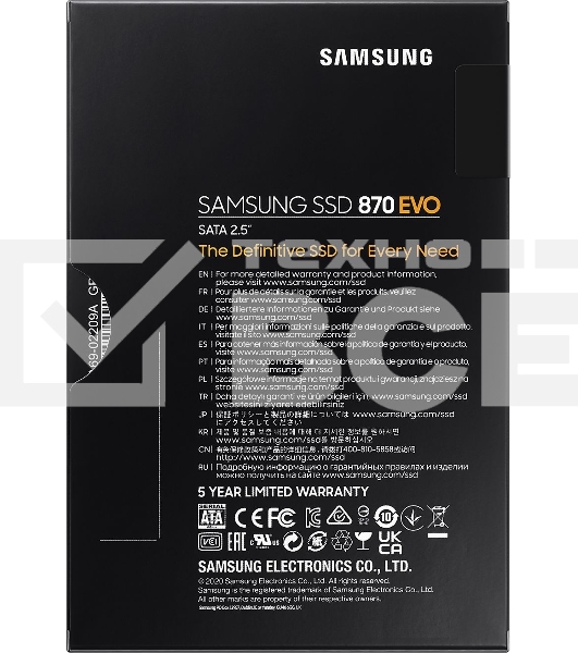 Накопитель SSD Samsung 2Tb 870 EVO Series MZ-77E2T0B/EU