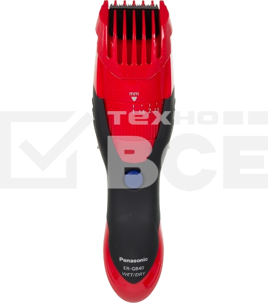 Машинка для стрижки Panasonic ER-GB40 красный (насадок в компл:1шт)