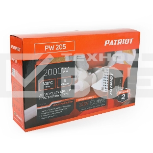 Сварочное оборудование, Инверторы PATRIOT PW 205 170302010 {Аппарат для сварки пластиковых труб PATRIOT, 2000W, 6 насадок, резак для труб, перчатки, рулетка, кейс металл.}