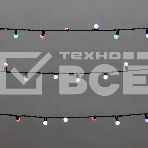 Гирлянда Мультишарики 20м, 200LED, диаметр 15мм, IP44, зеленый провод, свечение мульти (RG/RB), мигание, 230В NEON-NIGHT, фото2