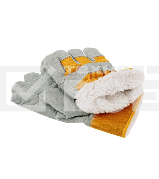 Перчатки Сибртех спилковые комбинированные, усиленные, утолщенные, размер XL