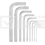 Набор ключей имбусовых Matrix HEX, 2–12 мм, CrV, 9 шт., короткие, сатин., фото5