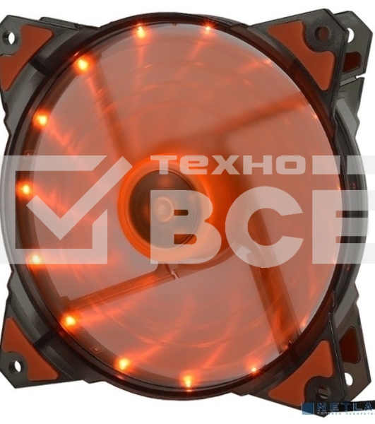 Вентилятор для корпуса Crown CMCF-12025S-1223 черный/оранжевый, 120 мм, 1650 об/мин, 28 дБ, 3 pin