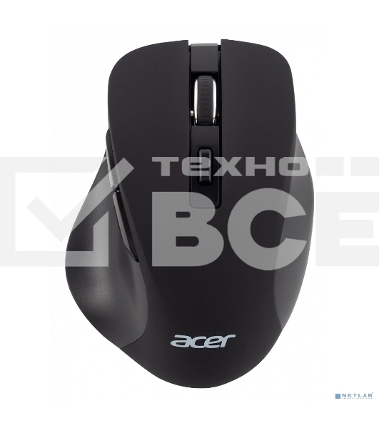 Мышь беспроводная Acer OMR140 черный, 1600 dpi, радиоканал, USB, кнопки - 6