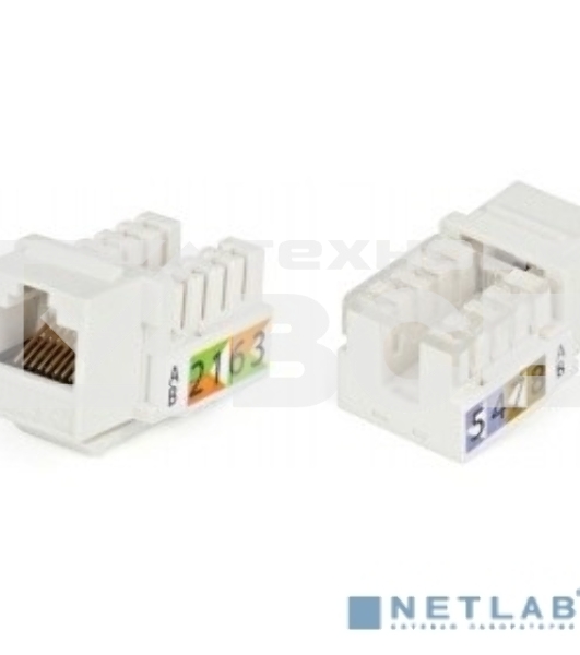 Вставка Hyperline KJ9-8P8C-C5e-90-WH Keystone Jack RJ-45(8P8C), категория 5e, белая