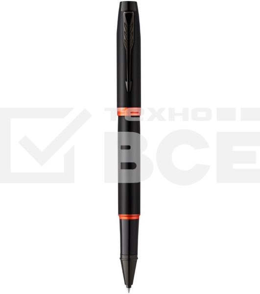 Ручка роллер Parker IM Vibrant Rings T315 (CW2172945) Flame Orange PVD F черн. черн. подар.кор.