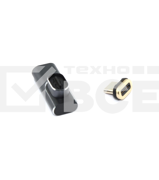Переходник USB 4 Type C мама-папа угловой с магнитным разъёмом тип 2