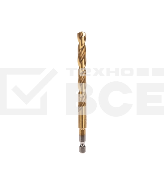 Сверло по металлу, 9мм, Р6М5, ТИТАН, шестигранный хвостовик (1 шт. в упаковке) DIN 338 Kranz
