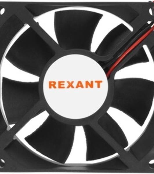 Вентилятор для корпуса Rexant RX 8025MS 24VDC черный, 80 мм, 2600 об/мин, 30 дБ, 2 pin