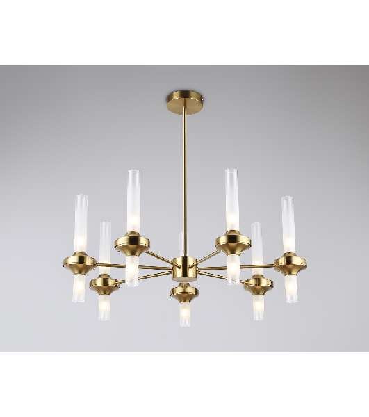 Люстра Ambrella light LH55360/14 BS/CL латунь/прозрачный G9/14 max 30W D750*690