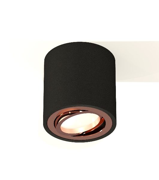 Светильник Ambrella Light XS7532005 SBK/PPG черный песок/золото розовое полированное MR16 GU5.3 (C7532, N7005)