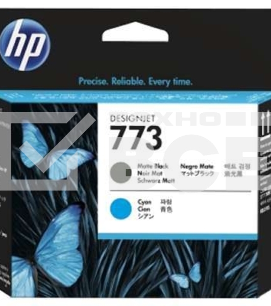 Картридж струйный HP 773 C1Q20A черный матовый/голубой печатающая головка для HP DJ Z6600
