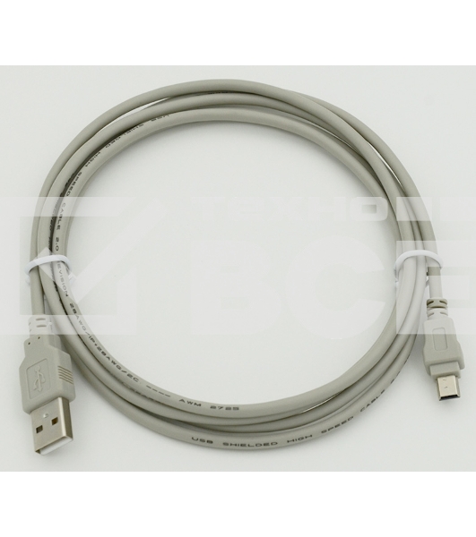 Кабель USB2.0 AM/miniBm 1.8м USB/miniUSB 1.8m, серый