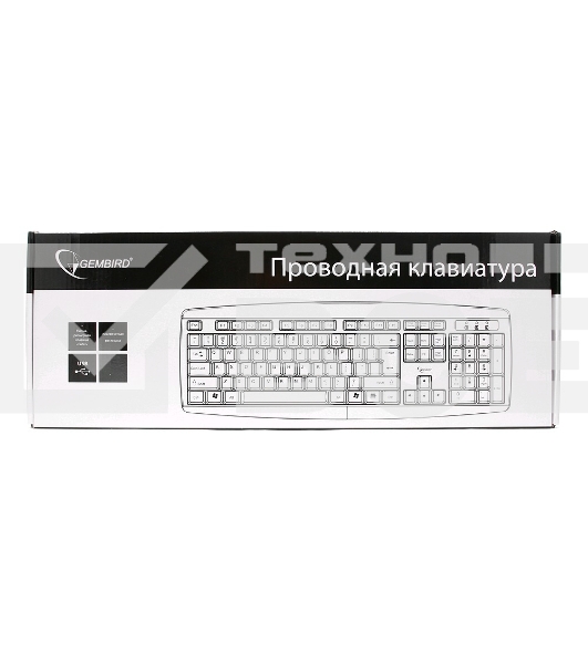 Клавиатура Gembird KB-8351U-BL проводная, USB, черный