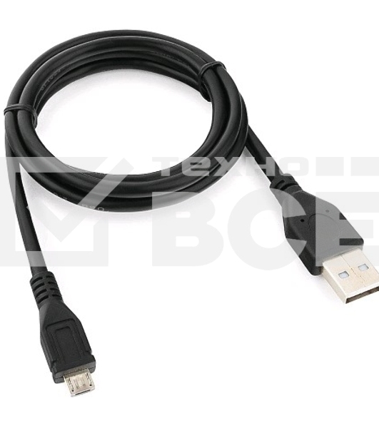 Кабель USB 2.0 Pro Cablexpert CCP-mUSB2-AMBM-1M, AM/microBM 5P, 1м, экран, черный, пакет