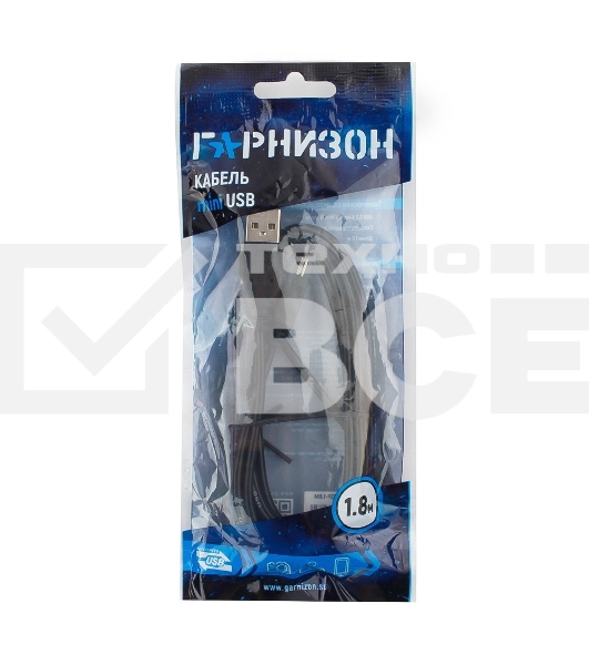 Кабель Гарнизон Кабель USB 2.0, AM/miniBM 5P, 1.8м, пакет (GCC-USB2-AM5P-1.8M)