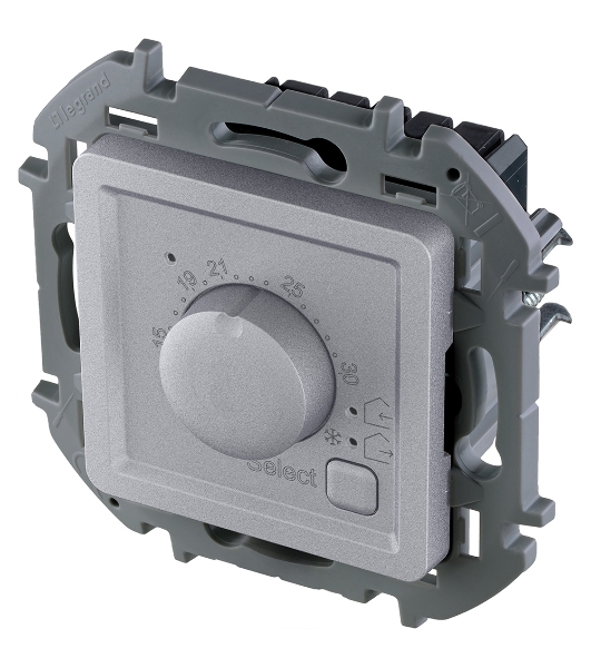 Термостат с внешним датчиком для тёплых полов INSPIRIA Алюминий