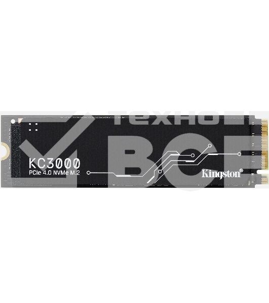Накопитель SSD Kingston KC3000, 2Tb, PCIe 4.0 x4, M.2 2280, NVMe, R/W 7000/7000, с радиатором