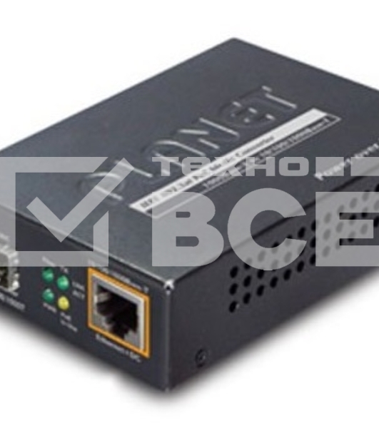 GTP-805A медиа конвертер IEEE802.3af/at PoE 10/100/1000Base-T to MiniGBIC (SFP) Converter