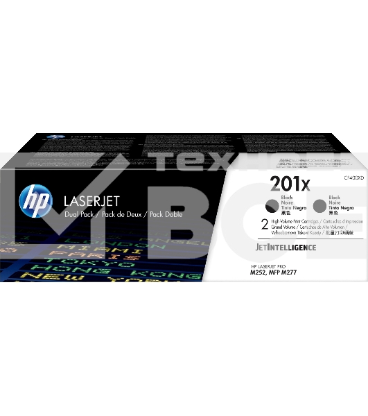 Тонер картридж двойная упаковка HP 201X (CF400XD) для HP CLJ Pro M252/M277 (2 х 2800стр.)