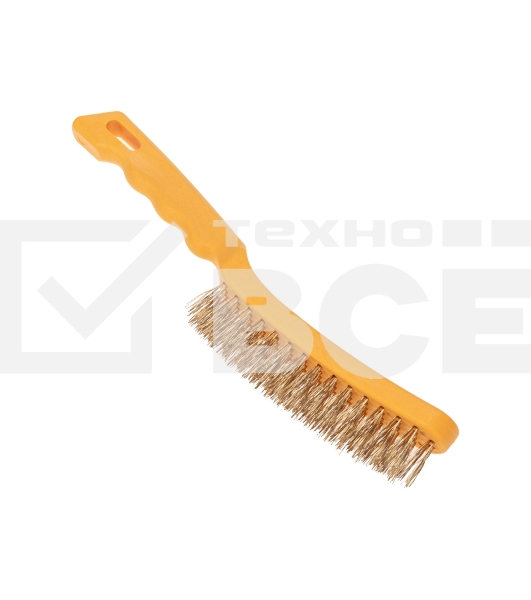 Щетка по металлу Kranz с пластиковой ручкой 4 ряд. 260 мм