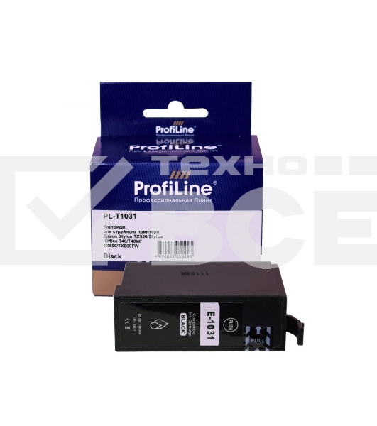 Струйный картридж PL-T1031 для принтеров Epson Stylus TX550/Stylus Office T40/T40W/TX600/TX600FW с чернилами Black 25,9 мл ProfiLine