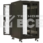 Шкаф коммутационный Hyperline (TTBR-1866-DD-RAL9004) напольный 18U 600x600мм пер.дв.перфор.2ств. задн.дв.перфор. 1000кг черный 510мм 53.8кг 988мм IP20 сталь, фото4