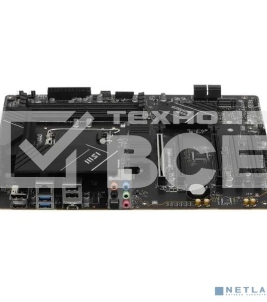 Материнская плата MSI PRO B760-P DDR4 II, LGA 1700, Intel B760, 4xDDR4, 4xSATA, 2xM.2, 1xPCIe 4.0 x16, 1xPCIe 4.0 x4, 3xPCIe 3.0 x1, 1xHDMI, 1xDP, 1x 2.5Gb LAN, 2xUSB-A 2.0, 2xUSB-A 3.2 Gen 1, 1xUSB-C 3.2 Gen 2, 5x3.5 мм, 7.1, ATX