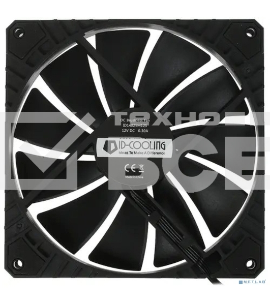 Вентилятор для корпуса ID-Cooling WF-14025-XT BLACK черный, 140 мм, 1600 об/мин, 32.6 дБ, 4 pin