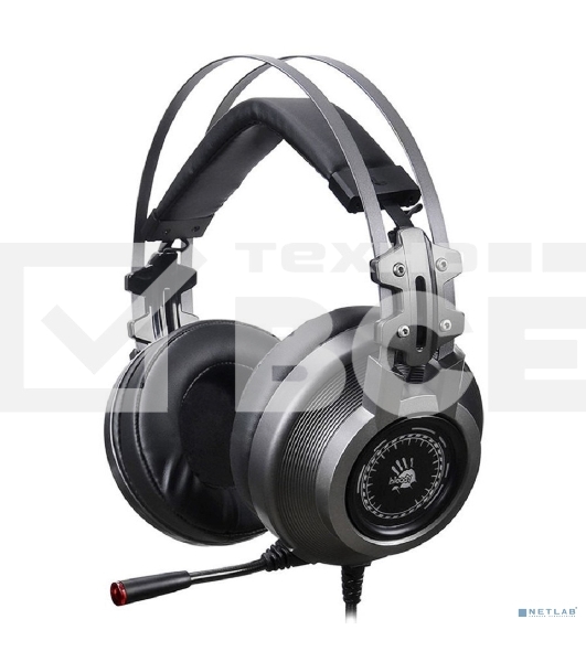 Наушники с микрофоном A4Tech Bloody J527 серый 2м мониторные USB оголовье (J527)