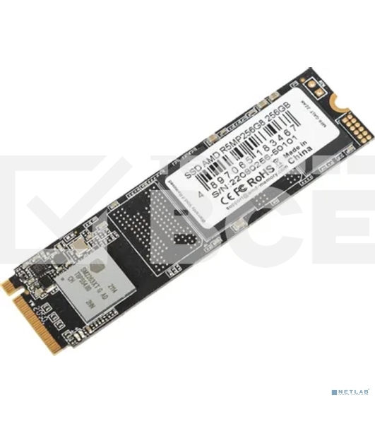 Накопитель SSD AMD Radeon R5 MP256G8, 256Gb, M.2 2280, PCIe 3.0 x4, NVMe, R/W 1780/785