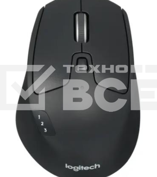 Мышь беспроводная Logitech M720 Triathlon черный, 1000 dpi, радиоканал, Bluetooth, USB, кнопки - 8