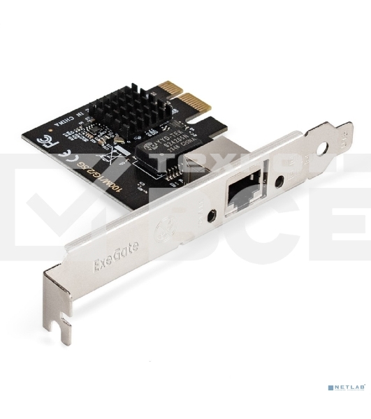 Сетевой адаптер ExeGate EXE-251 (PCI-E x1 v2.0, 1xRJ45, UTP 100Mbps/1000Mbps/2.5Gbps RTL8125B)