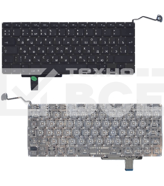 Клавиатура для ноутбука Macbook A1297 черная, большой Enter